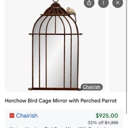 Vintage Horchow Bird Cage Mirror