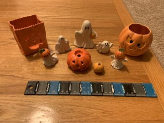 Ceramic Ghosts and Pumpkins Decoration (Indoor)