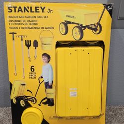 6 Piece Stanley Jr. Wagon Garden Tool Set - Age 5 and Up
