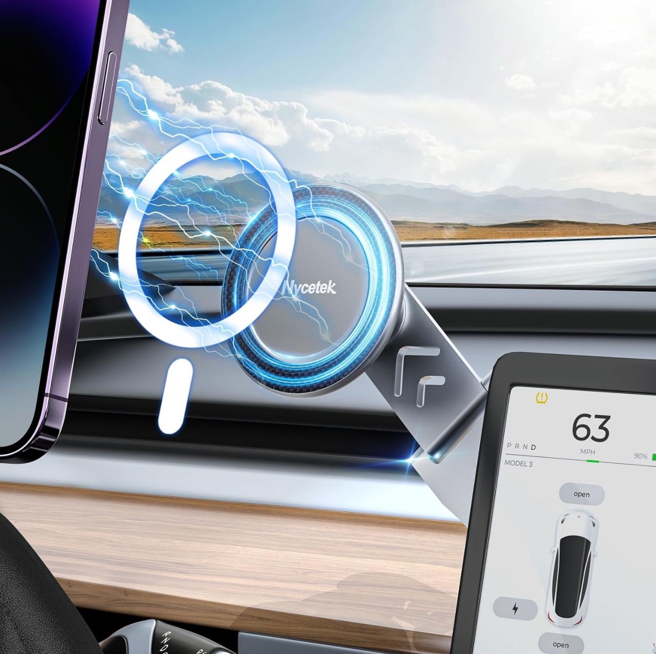 Tesla Phone Mount Holder for MagSafe