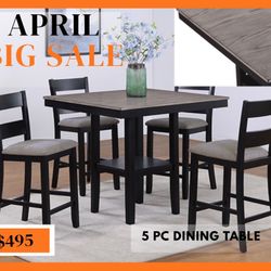 5 PC DINING TABLE 