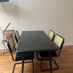 Black Dining table with 4 chairs