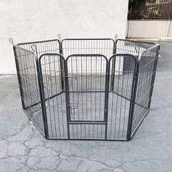 (NEW) $85 Heavy Duty 32” Tall x 32” Wide x 6-Panel Pet Playpen Dog Crate Kennel Exercise Cage Fence