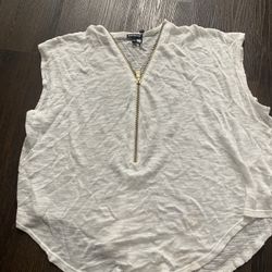 Womans White Oversized Shirt Size XS By Express #10