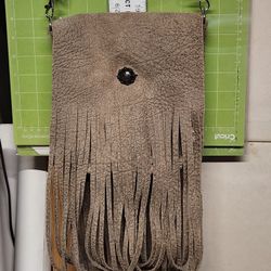 Leather Fringe Purse 