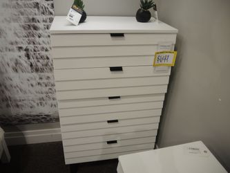 Rotta Rio White 5 Drawer Chest - White | Dresser | Tallboy
