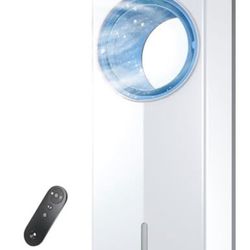 Windowless Portable Air Conditioner, Small Evaporative Air Cooler for Room No Window, 3-Speed Settings, 4 Modes, 7H Timer, Remote Control, 4 Ice Packs