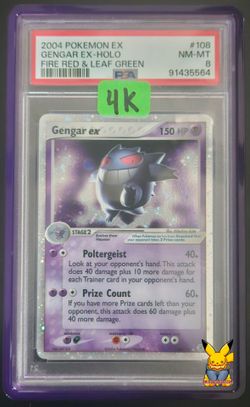 PSA 8 2004 Gengar ex  Fire Red Leaf Green