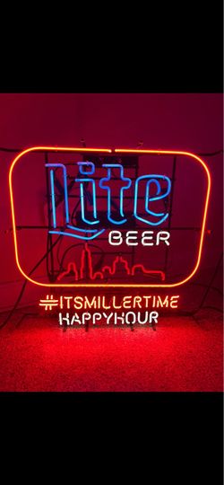 Miller Lite Glass Neon Sign