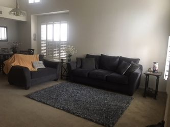 Couch and oversized chair