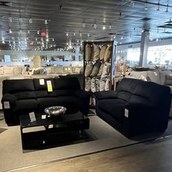 Black Couch And Loveseat