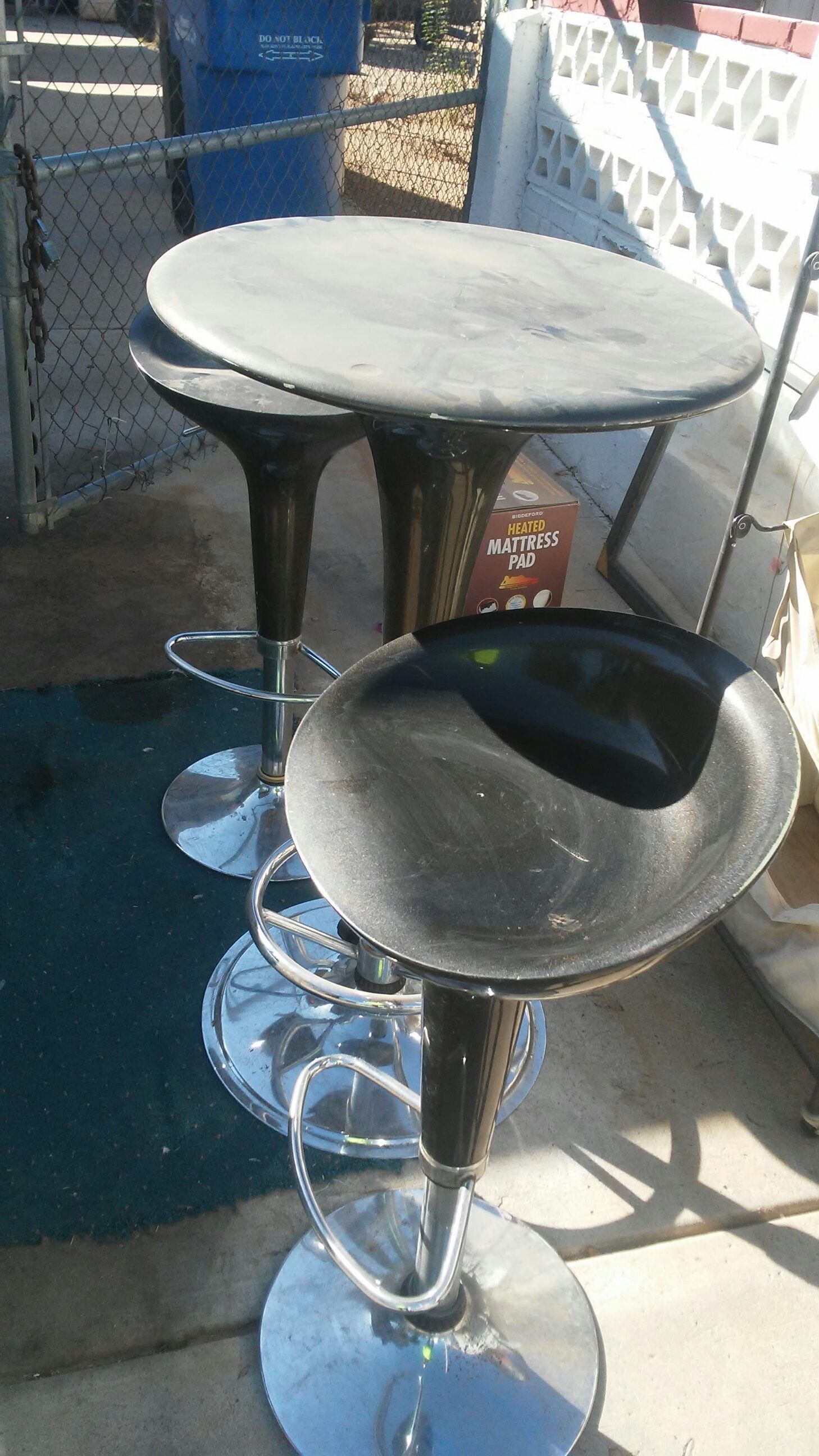 Bar stool and table set