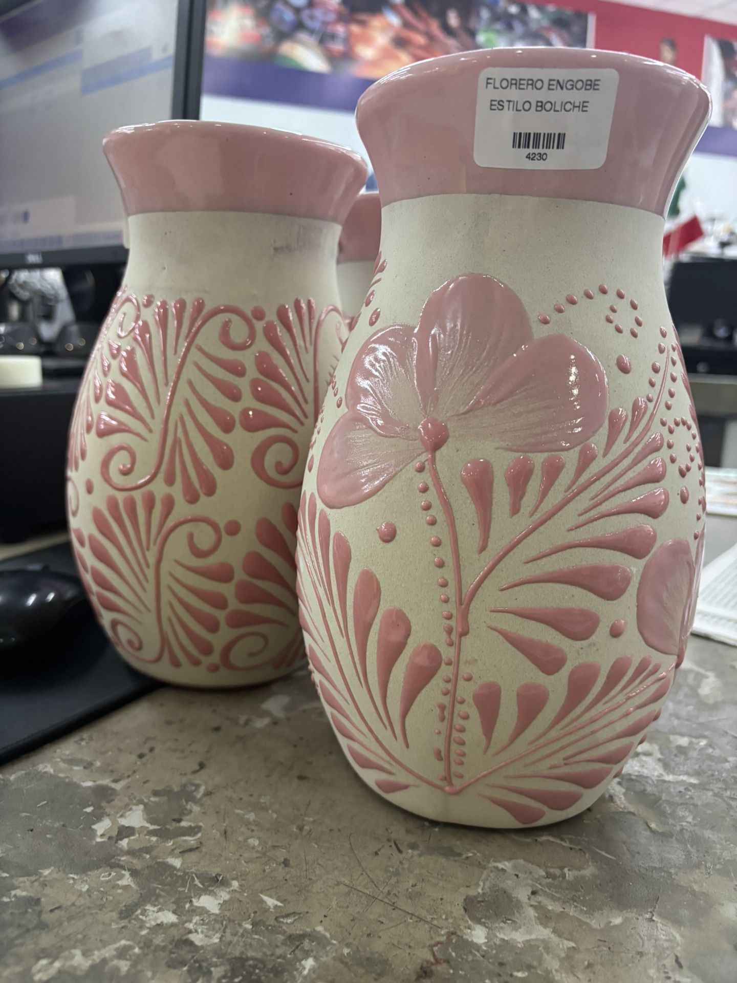 Pink Flower Vases