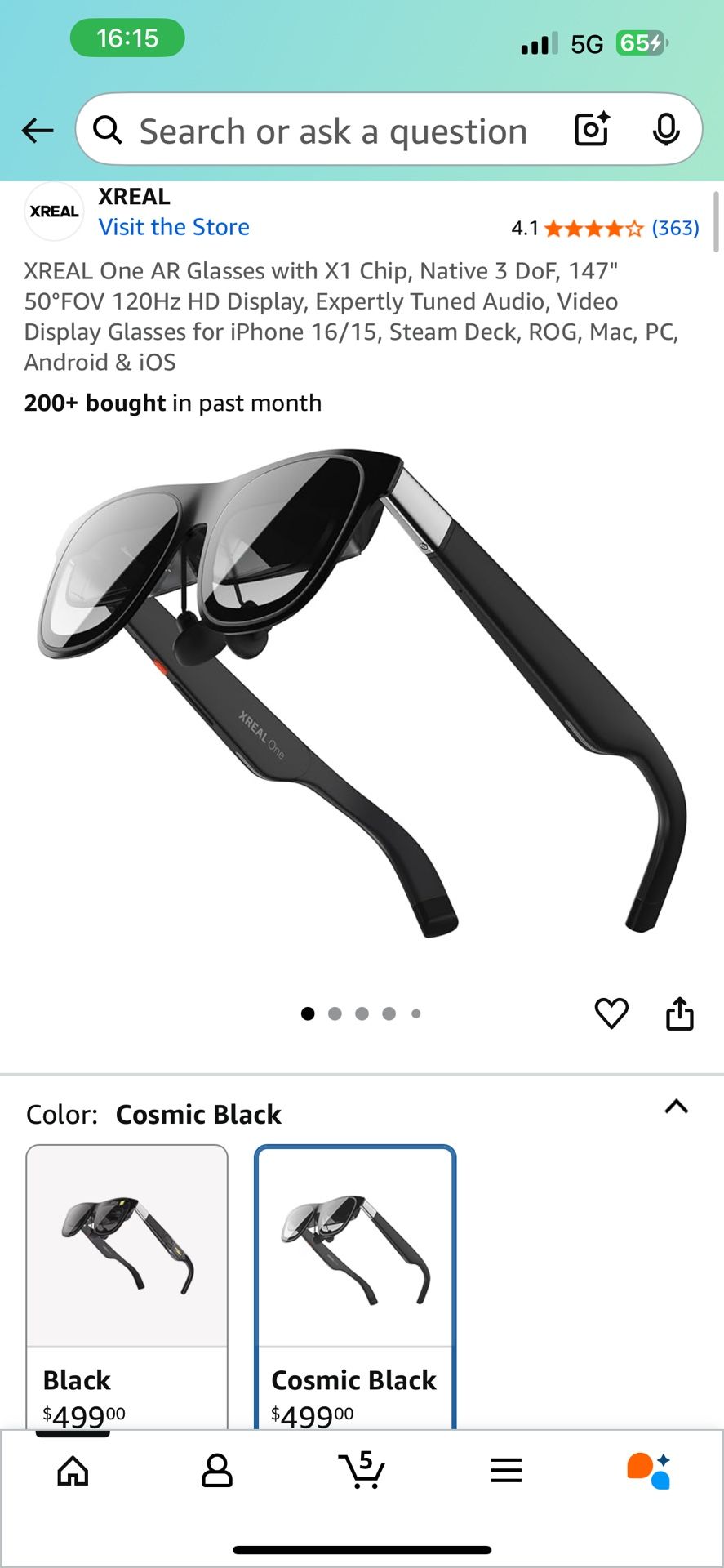 XREAL One AR Glasses with X1 Chip for iPhone 📲 