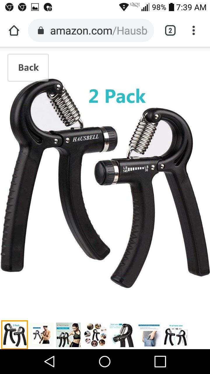 New! Adjustable hand gripper 2pk