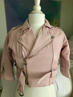 Pink Vintage Leather Motorcycle Jacket