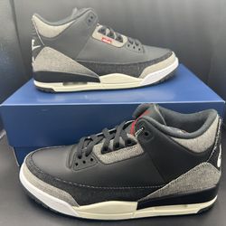Jordan 3 Retro Levi’s Black – Size 10.5 – IR0914-400 – Denim