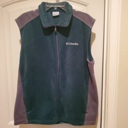Large Hunter Green And Gray Columbia Vest