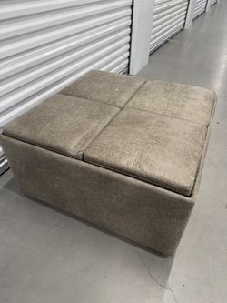Cushioned Ottoman with Storage Inside