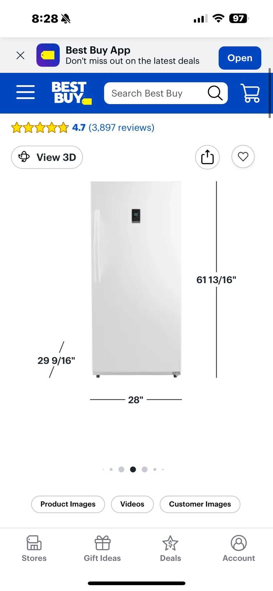 Refrigerator/Freezer Convertible White 13.8-cu. ft.