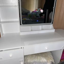 Amazon vanity for sale plus stool chair