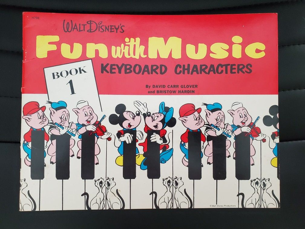 Vintage Walt Disney Child's Keyboard Instruction Book (1956)