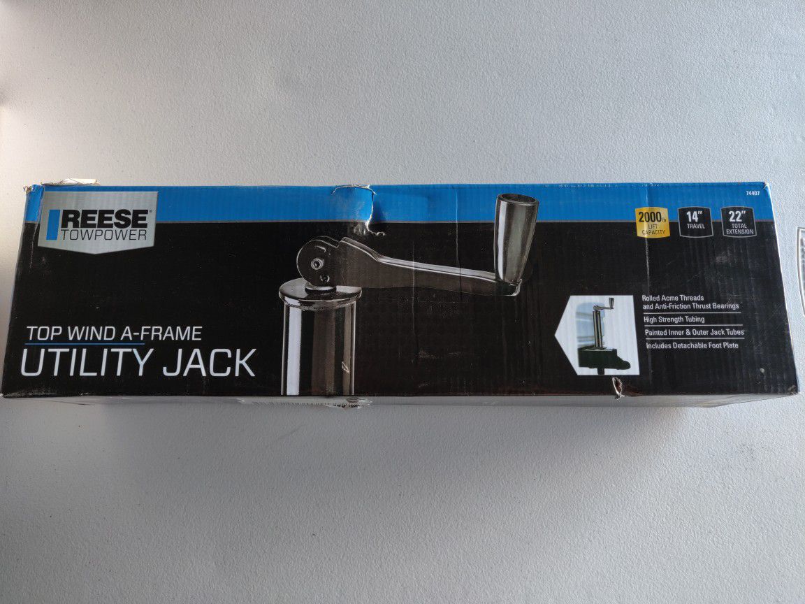 New! Reese A-frame trailer jack.