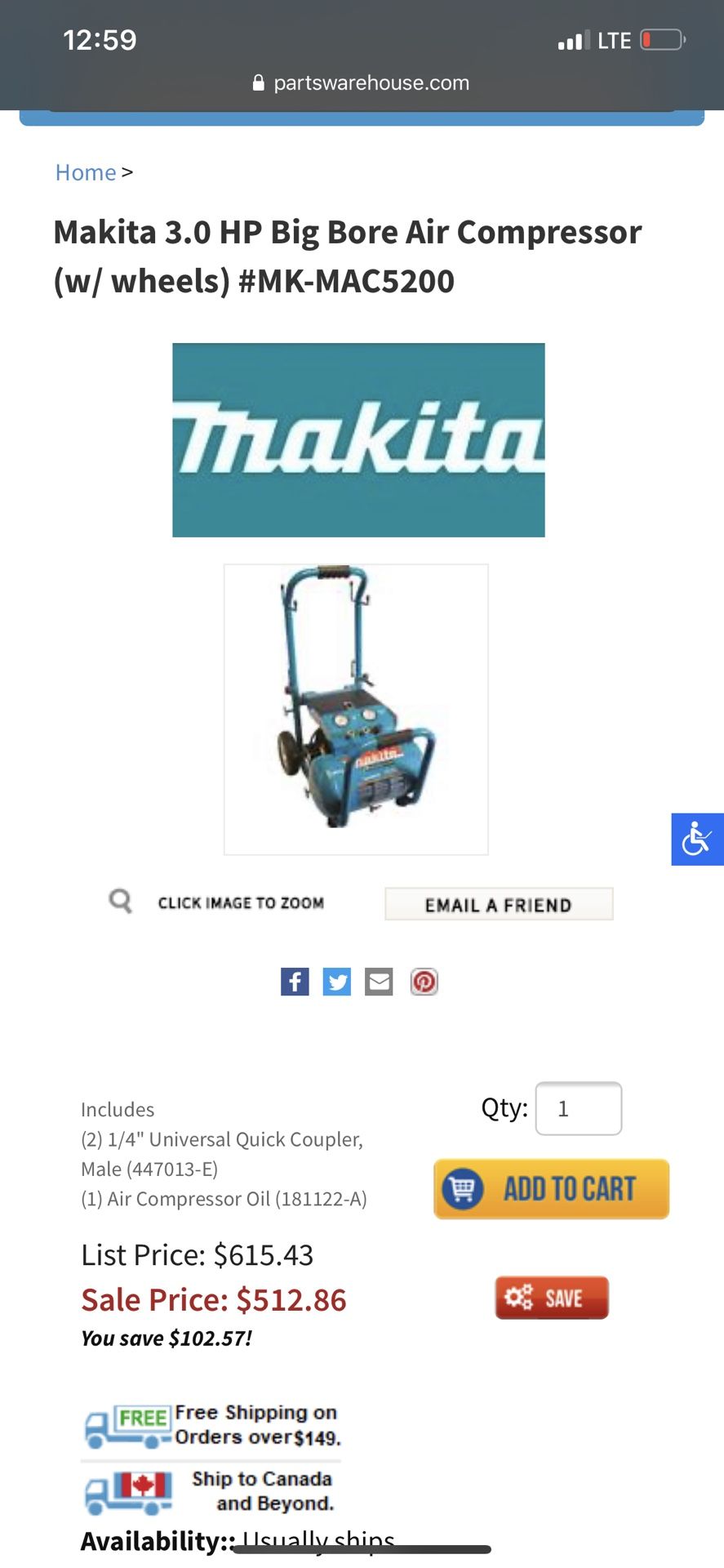 air compressor makita