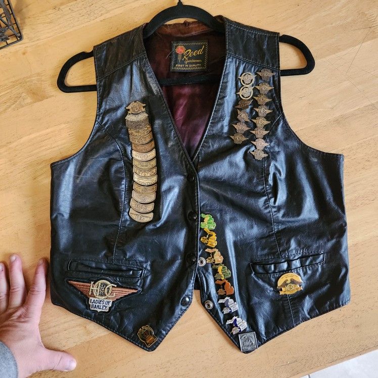 Woman S Harley Davidson HOG  LEATHER Vest 