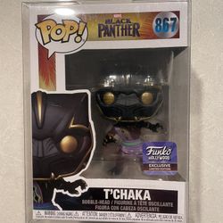 T’chaka Funko Pop *MINT* Hollywood Store Exclusive Marvel Black Panther 867 with protector Wakanda Tchalla Tchaka