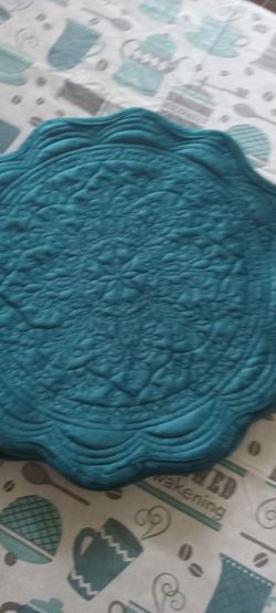 Blue Turquoise Velvet Placemats