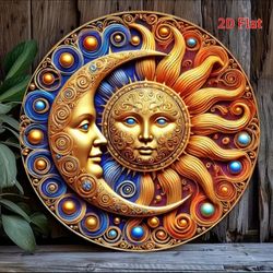 Twin Souls of Sky: Sun & Moon Celestial Wall Disc