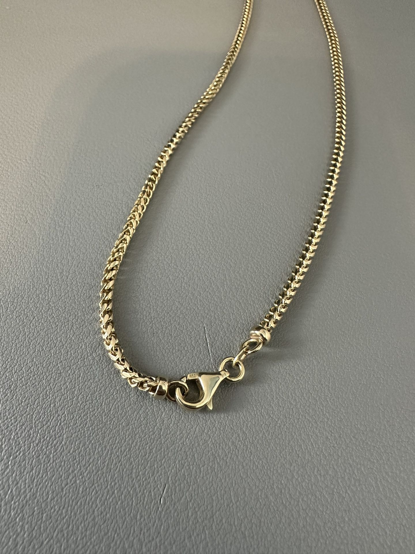 2.5mm 22” 14k Gold D/C Franco Chain