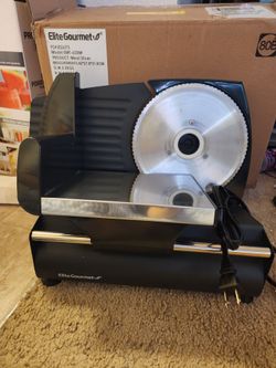 Elite Gourmet EMT-625B Electric Meat Slicer