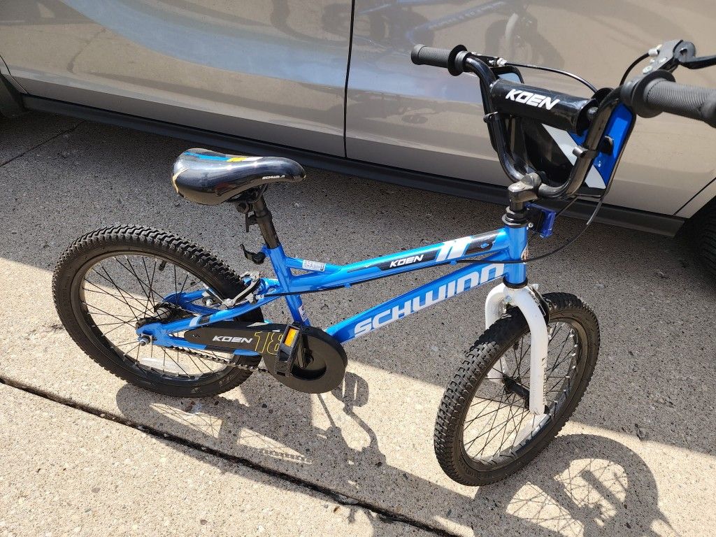 Kids Bicycle 18 Inch Schwinn Blue.