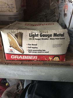 Light Gauge Metal streaker, sharp point screws