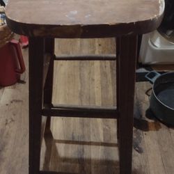 Bar Height Wooden Stool