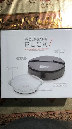 Wolfgang puck’ 9” glass pie dish new