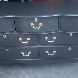 Antique Dresser Solid Wood 
