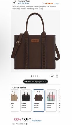 Wrangler Brown Tote Bag