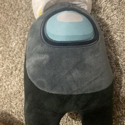 Among Us Grey Black with Captain Hat 12” Plush Toy Stuffed Animal Toikido
