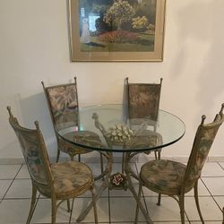 Antique dining room set iron