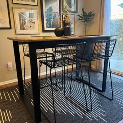 Industrial Style Bar Table And Stools