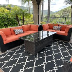9 Piece Outdoor Set For Sale Wayfair Couch Sofa Chair Table Fire Put Pillows $9k