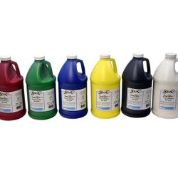 Sax True Flow Heavy Bodied Acrylic Paint - 1/2 Gallon - Set of 6 - Assorted Colors