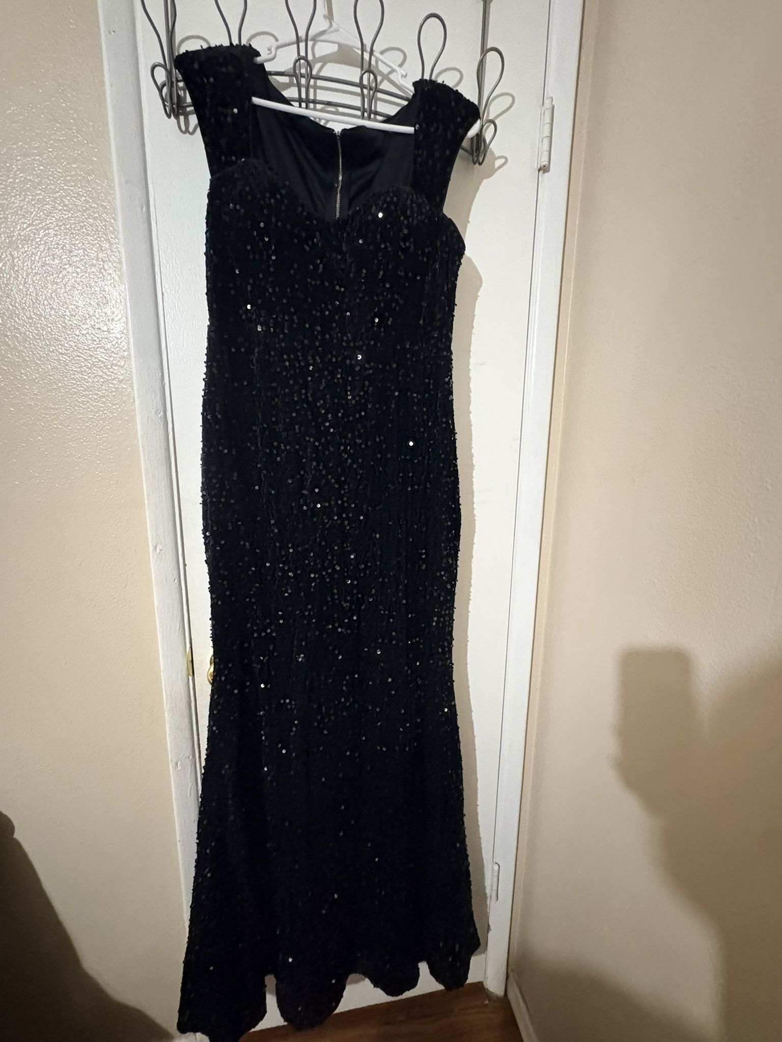 Black Sequins Dress