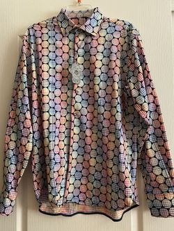 Visconti Black men’s shirt size large 