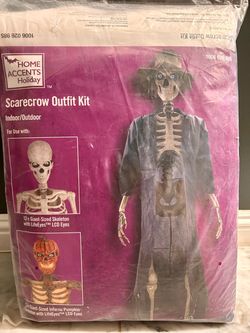 12ft Skeleton Scarecrow Outfit Kit – Brand New, Factory Sealed!