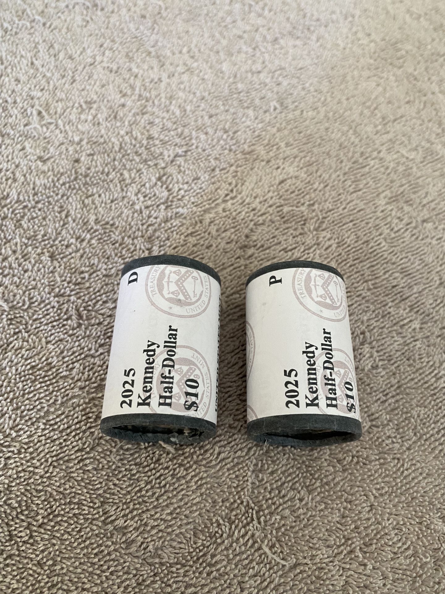 Coins Kennedy Half Dollars Two Roll Set