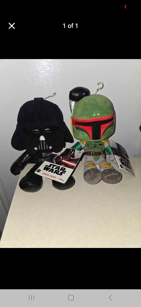 Darth Vader And Boba Fett Plush Toys